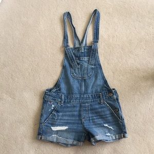 Denim Overall Shorts